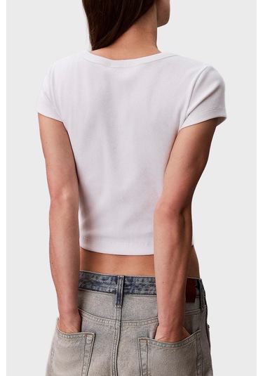 Calvin Klein Bayan T Shirt Lv047c200g Yaa Beyaz BEYAZ Calvin Klein Bayan T Shirt Lv047c200g Yaa Beyaz BEYAZ