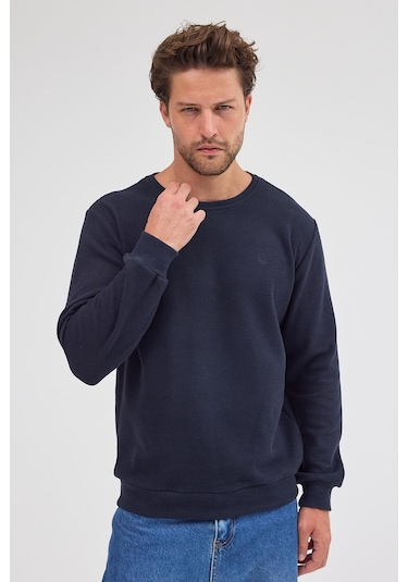 Comeor Erkek Lacivert Standart Fit Normal Kesim Pamuklu Basic Bisiklet Yaka Sweatshirt Lacivert Comeor Erkek Lacivert Standart Fit Normal Kesim Pamuklu Basic Bisiklet Yaka Sweatshirt Lacivert