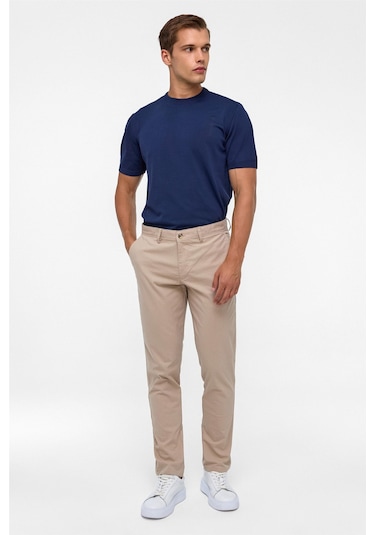 Süvari Bej Regular Armürlü  Pantolon