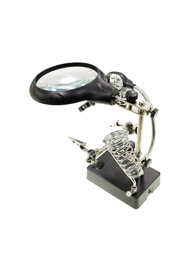 Büyüteçli Havya Sehpası - Ledli Işık - Mg16129-C
