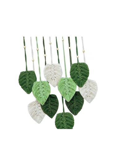 Homyl Makrome Duvar Asılı Bohem Dokuma Goblen Şık Yeşil