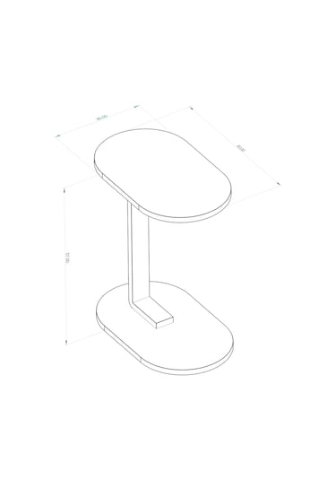 Arpelia Tekerlekli Etna Sehpa 50x30x57 Cm Antrasit