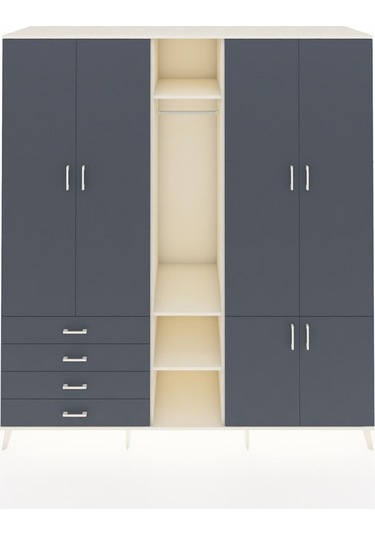 Kronos Dolap 14 Raflı 4 Çekmeceli Tek Askılı 220x59x243 Aytaşı-antrasit/antrasit Antrasıt/antrasıt Kronos Dolap 14 Raflı 4 Çekmeceli Tek Askılı 220x59x243 Aytaşı-antrasit/antrasit Antrasıt/antrasıt