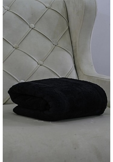 Mulberry Wellsoft Battaniye Televizyon Battaniyesi Peluş Polar Battaniye Tek Kişilik 170 230 Siyah