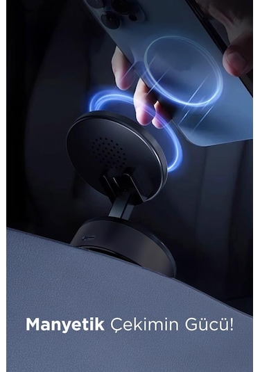 Torima X10q Siyah Manyetik Adsorpsiyon Vakumlu Kompakt Telefonu Tutucu