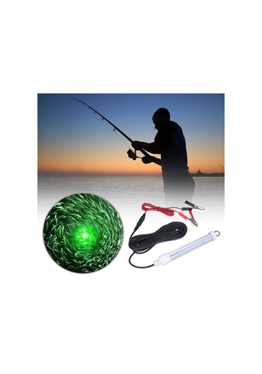 Wezone "su Altı Balık Avı Işığı - 120 Led, 1000lm, 6m Kablo, Ip68 Su Geçirmez, Tuzlu/tatlı Su İçin" Yeşil