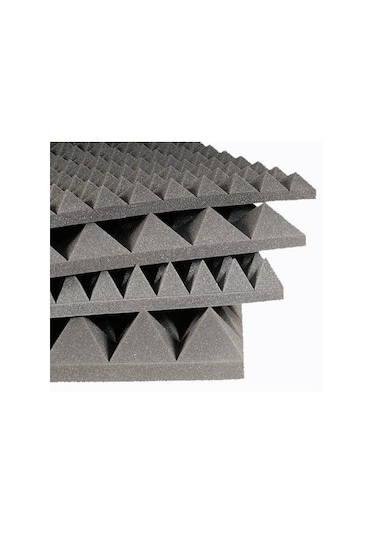 Akustik Piramit Sünger 60 Dns Yanmaz 40Mm 100X100