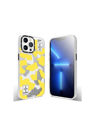 Youngkit iPhone Uyumlu 13 Pro Kılıf Baskılı Desenli YoungKit Kamuflaj Serisi Kapak ZORE-220135