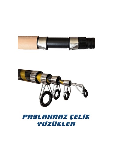 Trendy 360cm Olta Seti Kıyı Göl Deniz Olta Seti Vortex Olta Makinesi Dahil Olta Kamışı 2'li Set