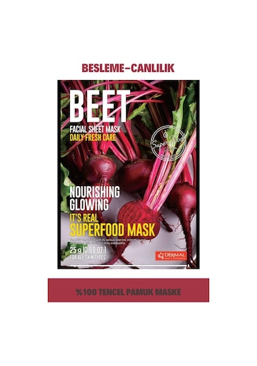 Dermal Its Real Super Gida Maskesi [Pancar] 25 Gr