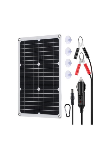 Lemestar Dış Güvenlik Kameraları İçin 20w Su Geçirmez Solar Panel - 18v, Usb Ve Type-c Portlu