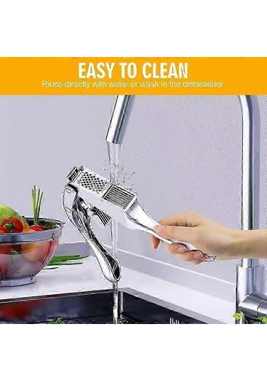 Sarımsak Presi 2'si 1 Arada Paslanmaz Çelik Sarımsak Presi, Kayma Çok Renkli