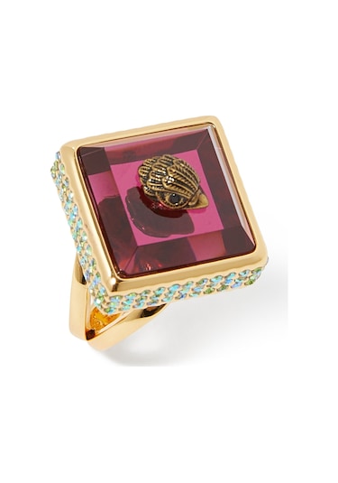 Eagle Square Cocktail Ring Kadın Yüzük 2x2x2.5 Cm Pembe