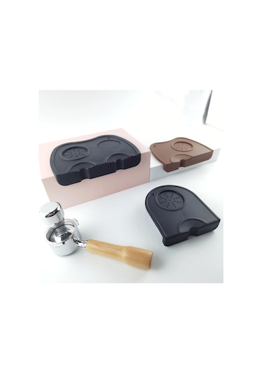 İ Cafilas Cm Espresso Kahve Sabotaj Mat Gıda Sınıfı Pp Silikon Kayma Önleyici Fonksiyon Siyah Col Çeşitli Boyut M-17.5 X 12.5cm