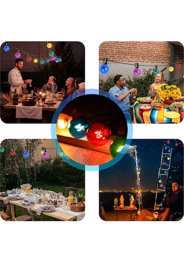 Skycity G40 Tungsten Ampuller 25 Adet - 5 Renkli, Ip44 Su Geçirmez, 220-240v 7w, E12 Bağlantı, Ev Bahçe Dekorasyon Işıkları