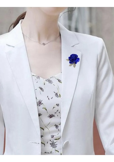 Especailly For You Broş "mavi Gül" 378986506 Kırmızı