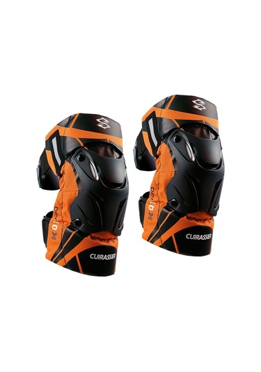 Dinosaurs 2x Motosiklet Diz Pedleri K01-3 Motokros Yarışı Yansıtıcı Turuncu Yeşil