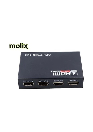 Molix 4 Port Hdmı Çoğaltıcı Splitter Hdmı 1.4V Çoklayıcı Dağıtıcı