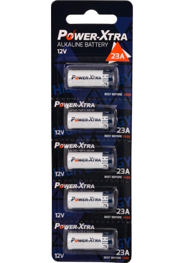 Power-Xtra 23A 2025 12V Kartela Alkaline Pil 5'li