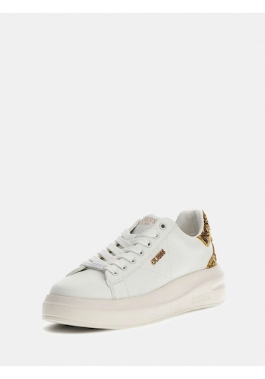 Guess Elbina10 Kadın Beyaz Altın Deri Sneaker Flfe10ele12-whıgo Beyaz Altın