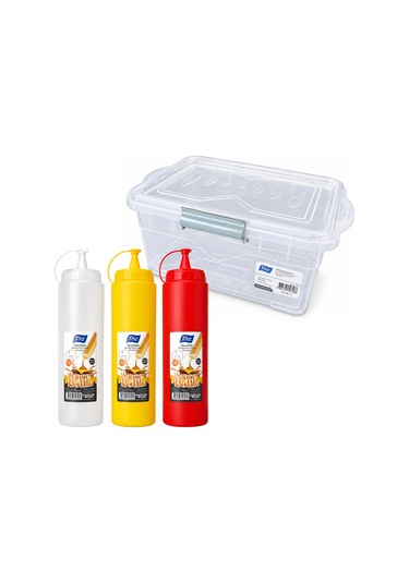 Titiz Plastik Saklama Kabı 5 Lt Ve Sosluk 700 Ml 3 Lü Mutfak Seti Diğer
