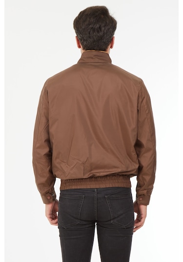 Sposo 1088 Su Itici Kumaş Regular Kalıp A.Kahve Erkek Yazlık Mont Açık Kahverengi