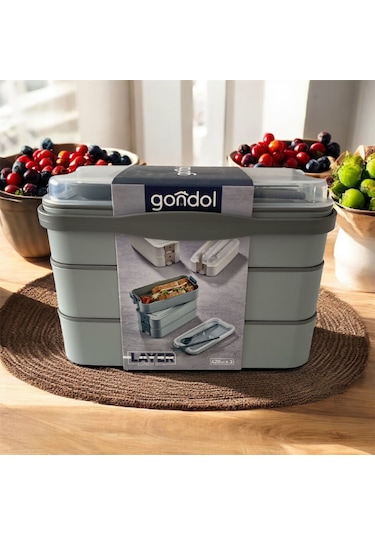 3 Katlı Sefer Tası Çok Renkli