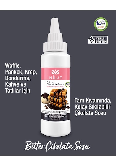 Bitter Tatlı Sos 300 G - Waffle & Krep & Pankek & Tatlı & Dondurma Sosu
