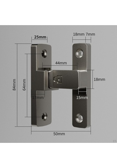 Pazly 90 Derece Kapı Cıvatası, Kilit Mandalı Vidalar, Ağır Hizmet Metal Güvenlik Katlanır, Gri Gri