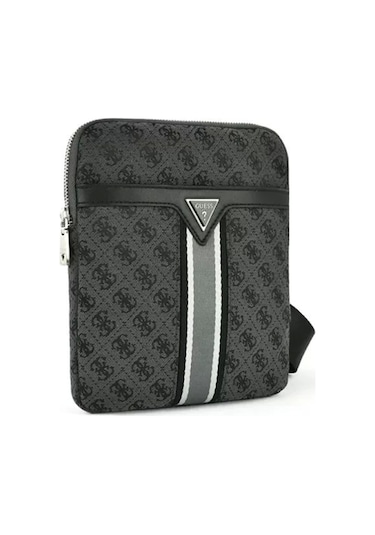 Guess Erkek Siyah Crossbag 4g Logolu Çanta Gri