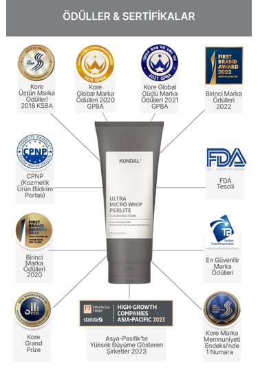 Hassas Temizlik Sunan Yıkama Köpüğü Kundal Ultra Micro Whip Perlite Cleansing Foam 175ml