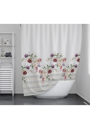 Koçtaş 2'li Gül Perde 100 x 200 CM Bs-11237 Çok Renkli