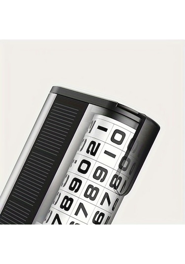 Boatshop1 Kırmızı Güneş Enerjili Şarj Gerektirmeyen Gece Lambası Döner Kadran Gizli Ekran Yüksek Kaliteli Park Numarası Kartı