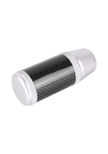 Wondernest Evrensel Araba Karbon Fiber Metal Vites Topuzu - Gümüş Renk Gümüş