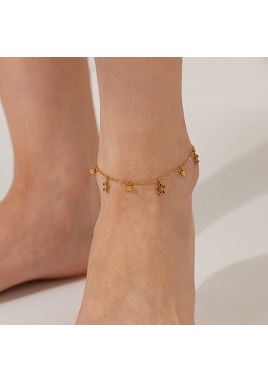 Sones Opk Gz199 Paslanmaz Çelik Çiçek Boncuk Bileklik Altın