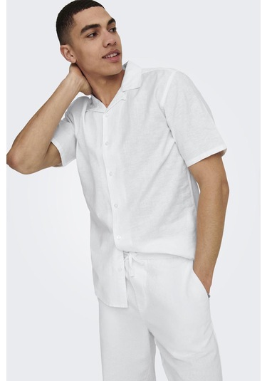 Only & Sons Erkek Gömlek 22025116 Beyaz Beyaz