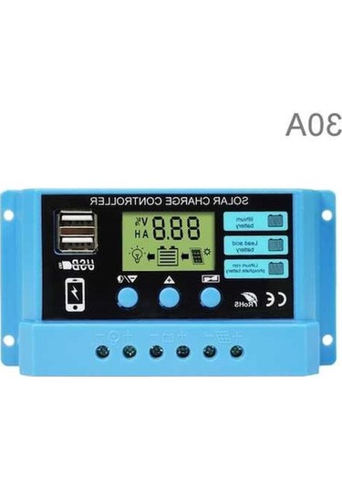 Ganzhoushop Sones Solar Şarj Kontrol Cihazı Pv Lityum Ve Kurşun-asit Aküler İçin 30a 24v/12v Şarj Deşarj Regülatörü Xv Model
