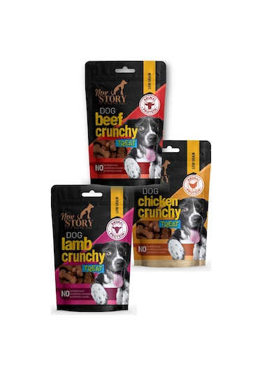 New Story Dog Beef + Lamb + Chicken Crunchy Köpek Ödülü 3 x 80 G
