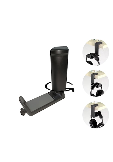 Masaya Monte 360 Döner Kulaklık Tutucu Stand -al4804 Siyah