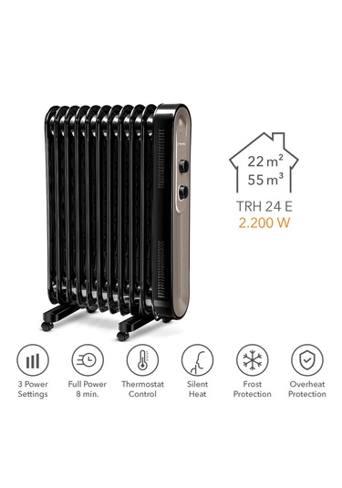 Trotec TRH 24 E 2200 W 11 Dilim Yağlı Radyatör