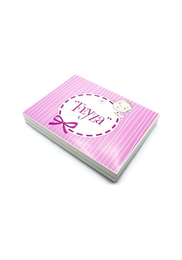 Kız Bebek Çikolatası 72 Adet Madlen Çikolata Mor Kurdela