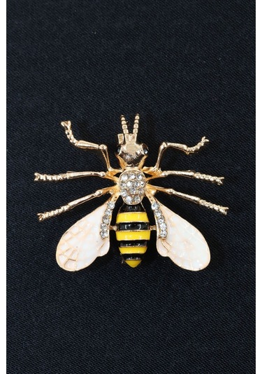 Arı Broş. Yaka İğnesi Broş. Taşlı Tasarım Arı Broş. Kadın Broş. Erkek Broş.broş. Unisex Çok Renkli