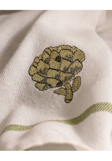 Artichaut 2'li Nakışlı Kurulama Bezi - Beyaz/yeşil 8684427202197 Çok Renkli