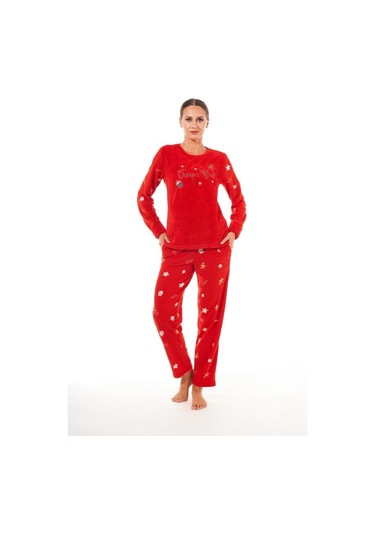 Estiva Desenli Günlük Peluş Polar Bayan Pijama Takım (555360234)
