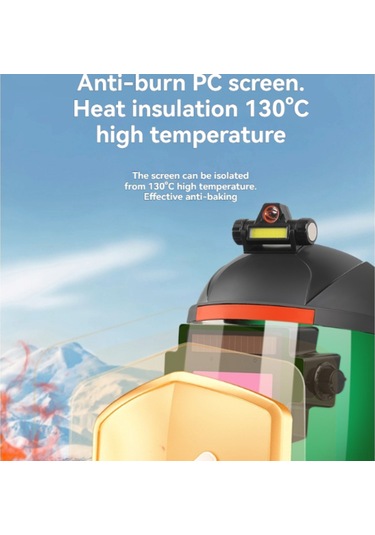 Vkemall Güneş Enerjili Otomatik Koyuşan Kaynak Kaskı - Doğru Renkli, 0.1ms Hızlı Tepki, Darbeye Dayanıklı, 180 Açılır Yüz Koruması