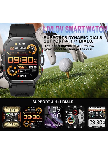 Tenfowee"t21 Akıllı Spor Saati 1.96'' Büyük Ekran Ip68