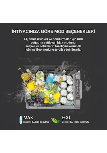 Coolist Clk65w 12/24volt 220volt 65 Litre Çift Bölmeli Tekerlekli Outdoor Kompresörlü Oto Buzdolabı/dondurucu