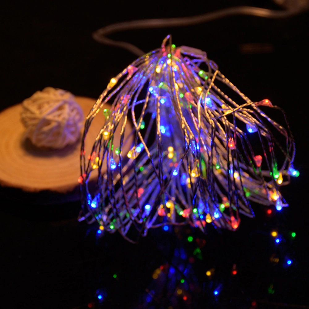 Xindoker Dışarıdaki Bahçe, Bahçe, Bayram Için 10m 100 Led Renkli Işık Zinciri - 8 Fonksiyonlu Pil Kutusuyla Dekoratif Aydınlatma Diğer