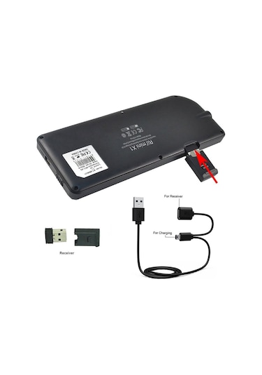 Hallow Rii Mini X1 2.4 GHz Kablosuz Klavye Fare Touchpad