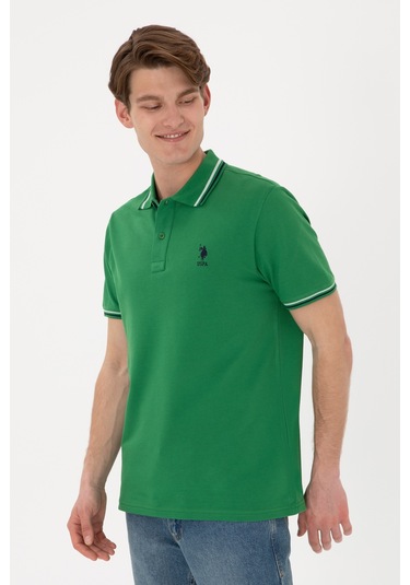 U.s. Polo Assn. Erkek Yeşil Tişört Basic 50306011-vr054 YESIL